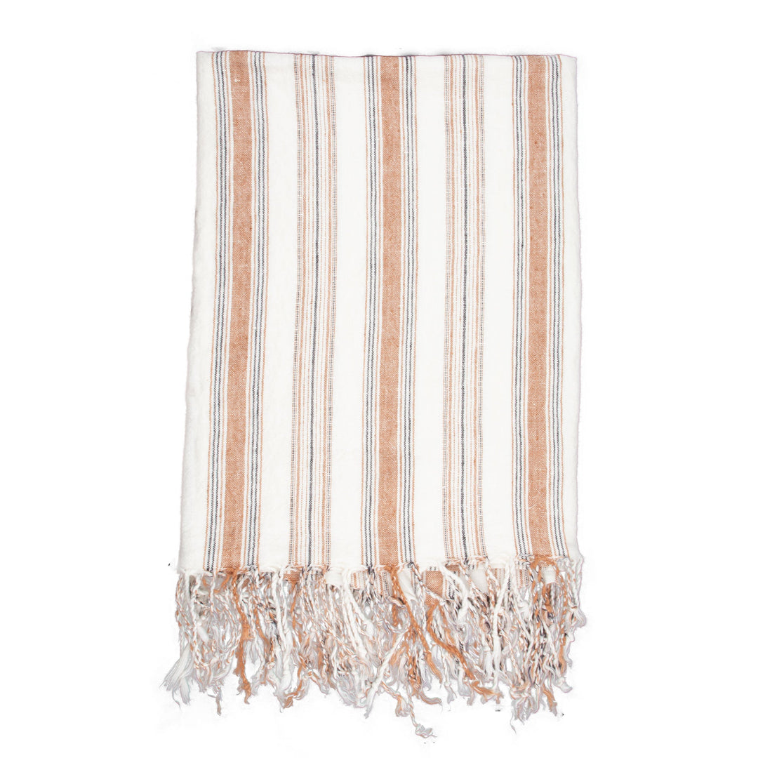 Stonewashed 350gsm Yarn-Dyed 100% Linen Throw | 21192