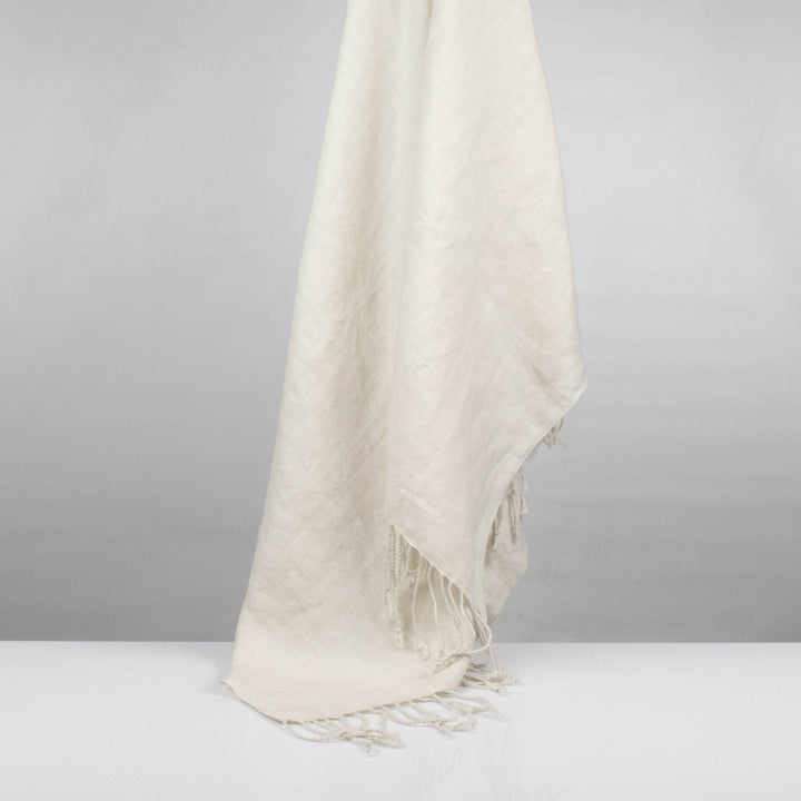 Stonewashed 250gsm plain weave 100% Linen Throw | 23065