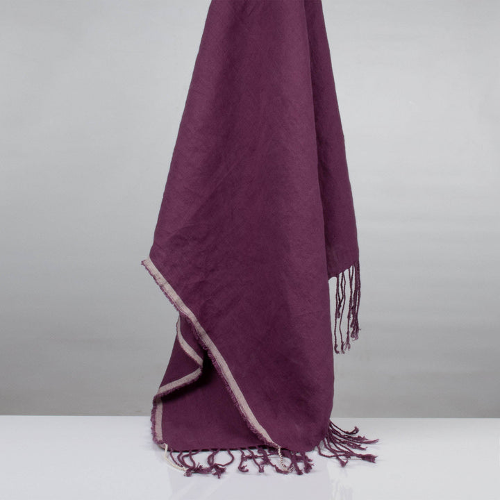 Stonewashed 250gsm plain weave 100% Linen Throw | 23065