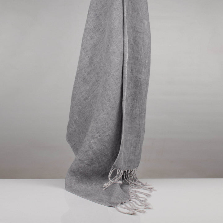 Stonewashed 250gsm plain weave 100% Linen Throw | 23065