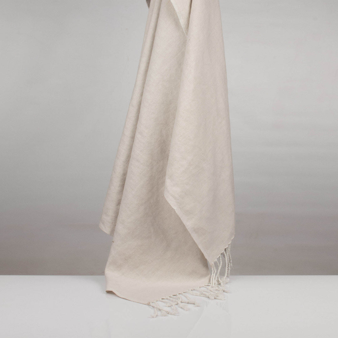 Stonewashed Natural 265gsm Cotton | Linen Throw | 23070