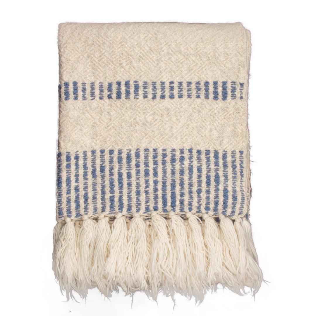 Stonewashed handloom woven Organic Cotton Throw  | 23309