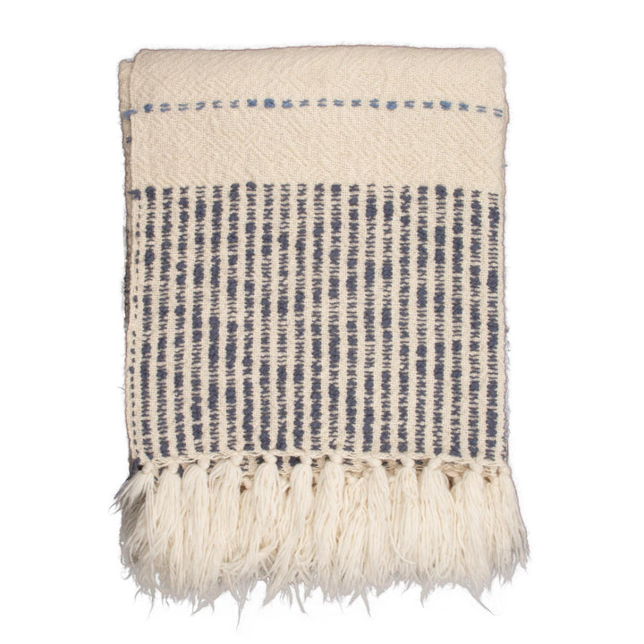 Stonewashed handloom woven Organic Cotton Throw  | 23309