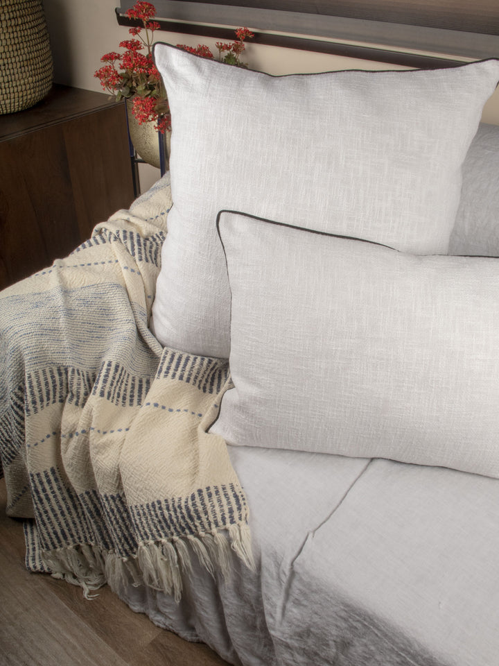 Stonewashed handloom woven Organic Cotton Throw  | 23309
