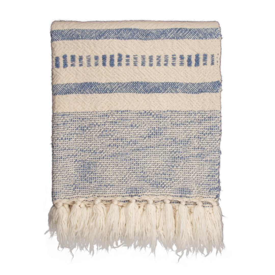 Stonewashed handloom woven Organic Cotton Throw  | 23309