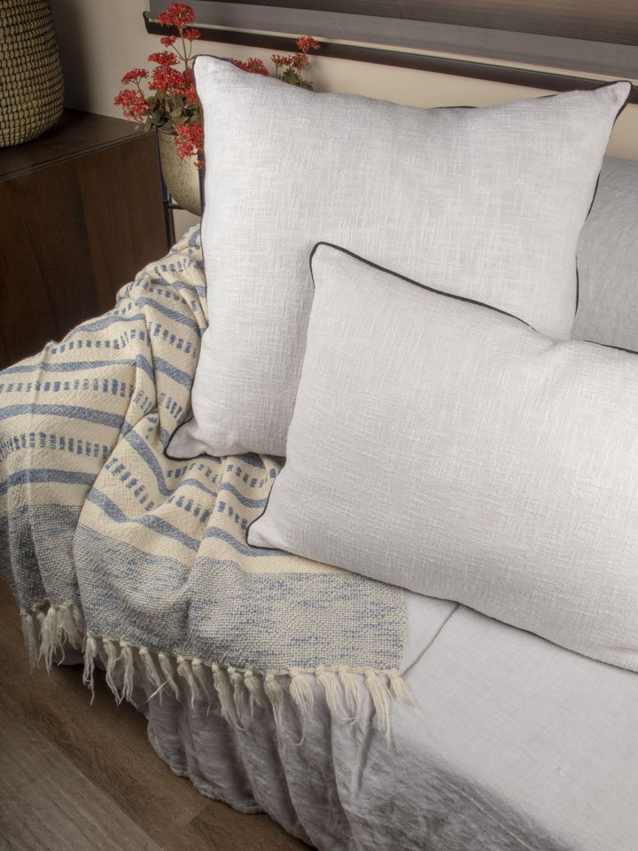 Stonewashed handloom woven Organic Cotton Throw  | 23309