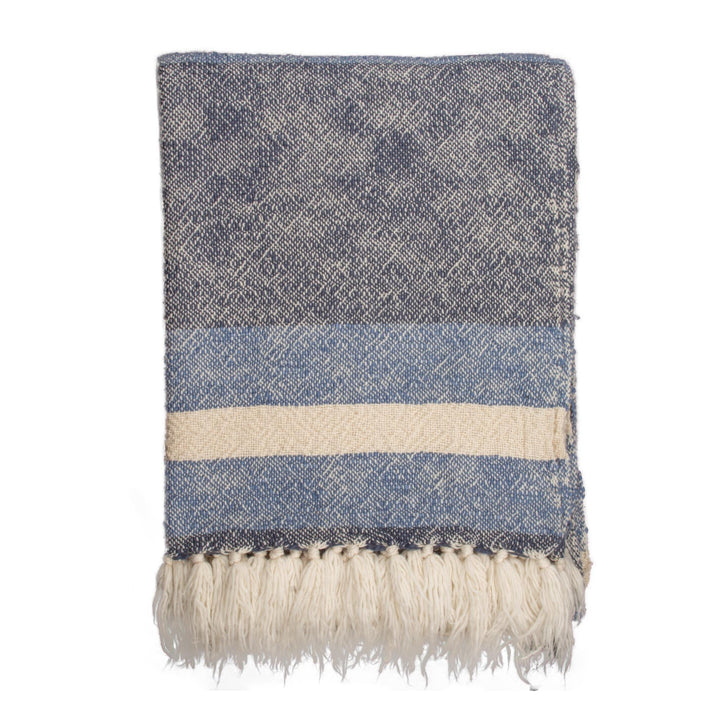 Stonewashed handloom woven Organic Cotton Throw  | 23309