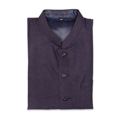 Purple Fine Linen Nehru Jacket | 31005101