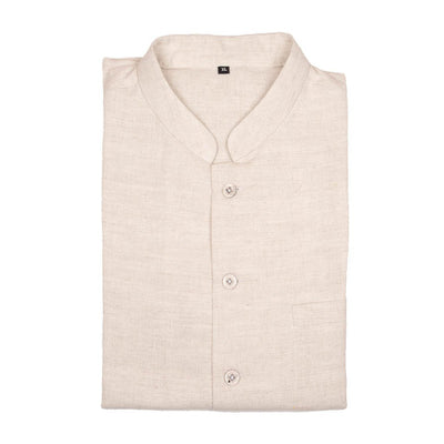 Natural Fine Linen Cotton Nehru Jacket | 31013101