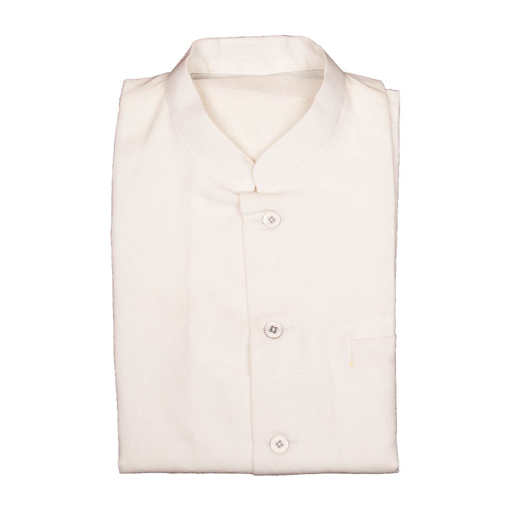 White Fine Linen Cotton Nehru Jacket | 31017101