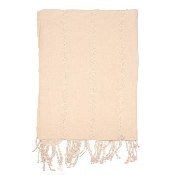 Hand knotted Linen  Stoles | Scarves | 41059