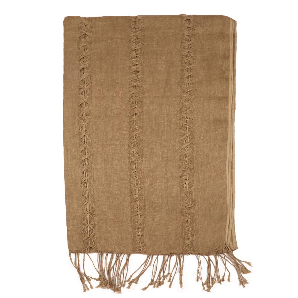 Hand knotted Linen  Stoles | Scarves | 41059