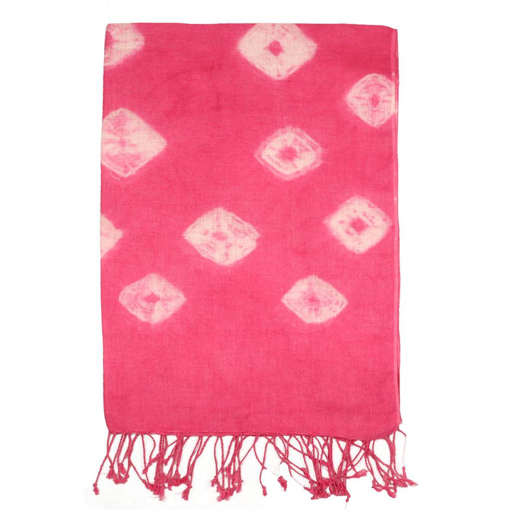 Hand Tie-dye Linen  Stoles | Scarves | 41126