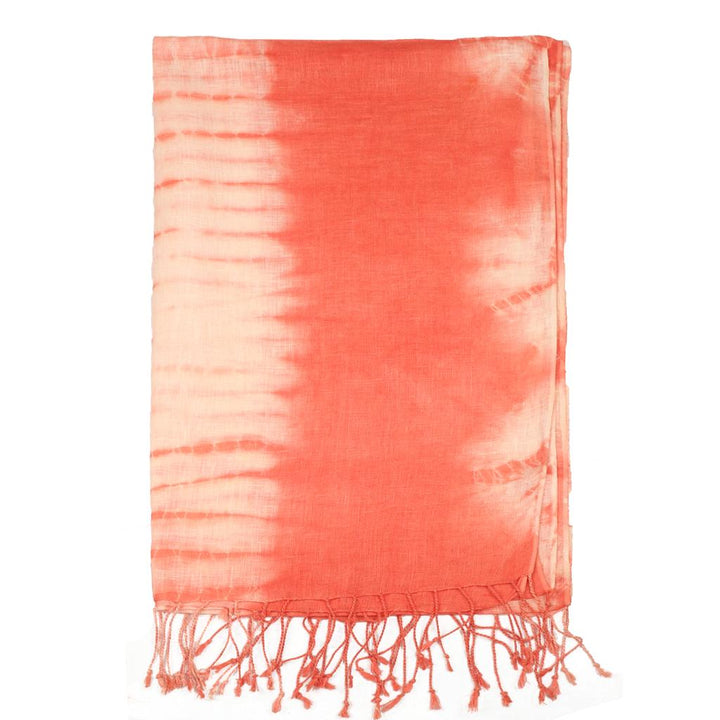 Hand Tie-dye Linen  Stoles | Scarves | 41126