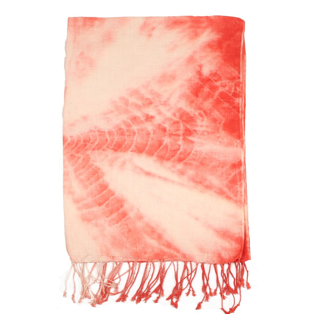 Hand Tie-dye Linen  Stoles | Scarves | 41126