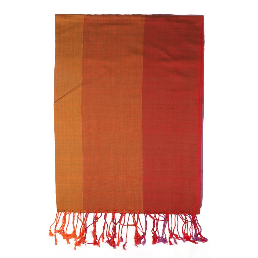 Plaid Pure Eri Silk  Stoles | Scarves | 41128