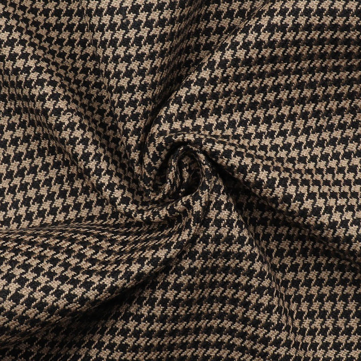 Houndstooth Weave Silk Viscose Fabric | 6911