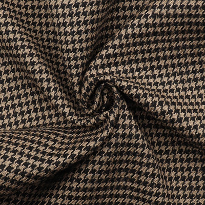 Houndstooth Weave Silk Viscose Fabric | 6911