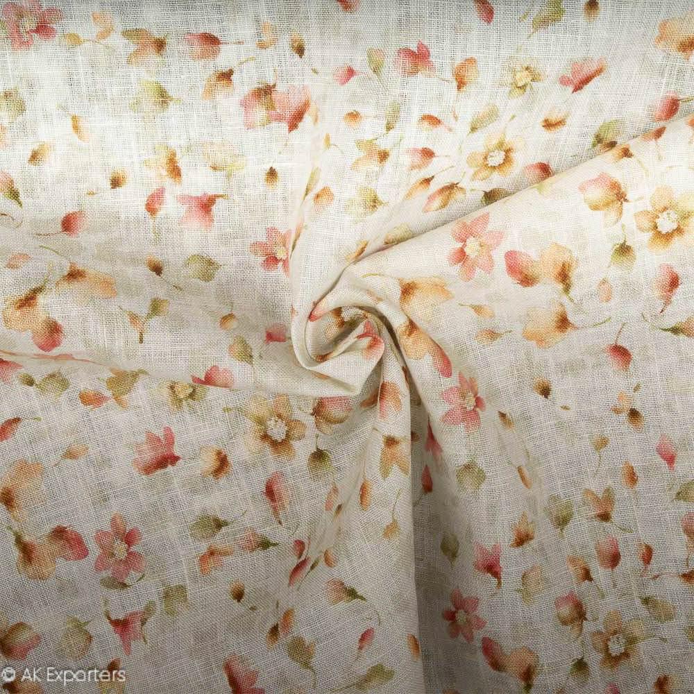 Pure 60s Linen Digital Printed Fabric | 7533
