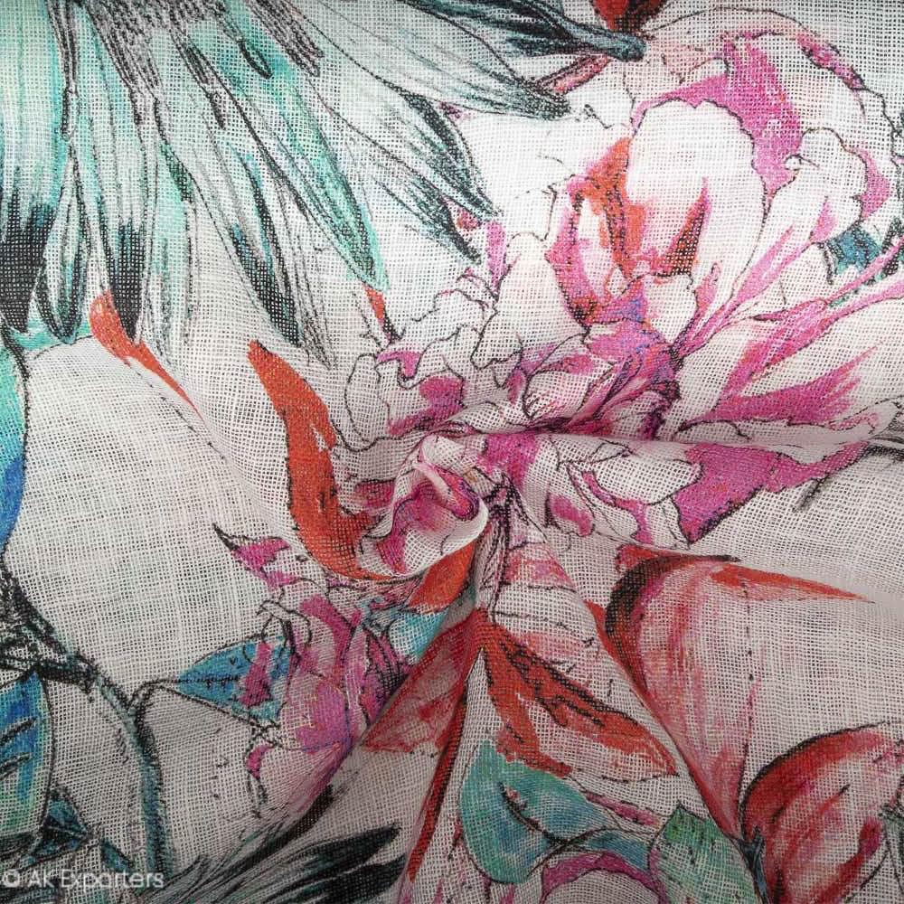 Pure 60s Linen Digital Printed Fabric | 7552