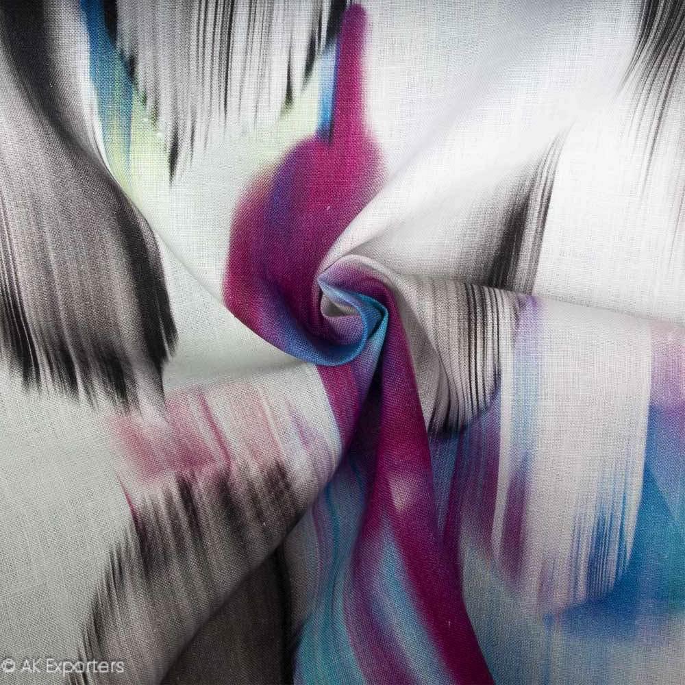 Pure 60s Linen Digital Printed Fabric | 7557