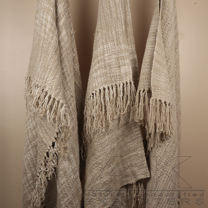 Stonewashed 950gsm Ombre Heavy Linen Throw | 23240